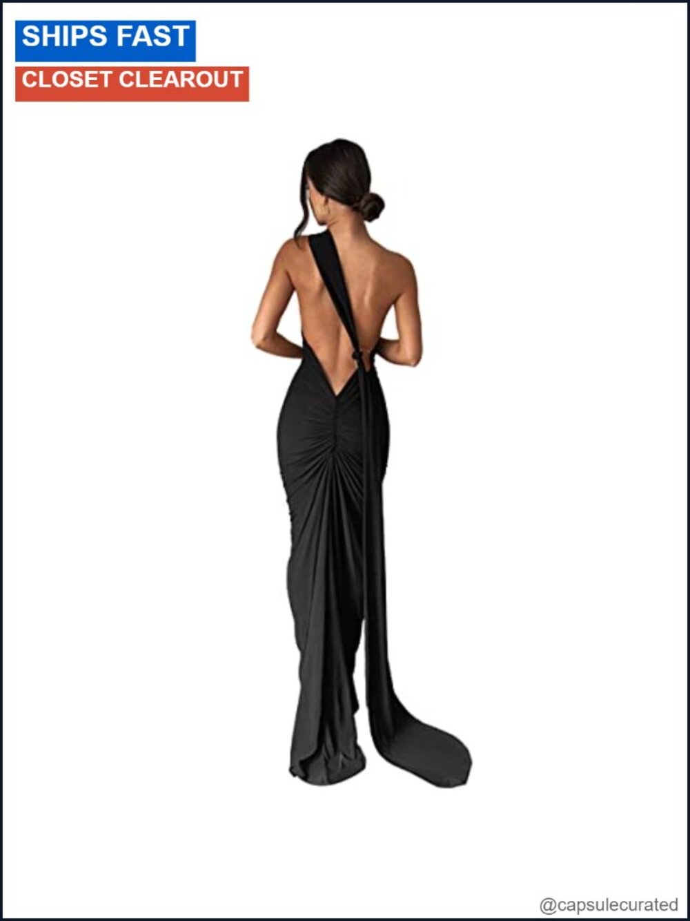 Women Backless Bodycon Maxi Dress Sleeveless Open Back Formal Cocktail